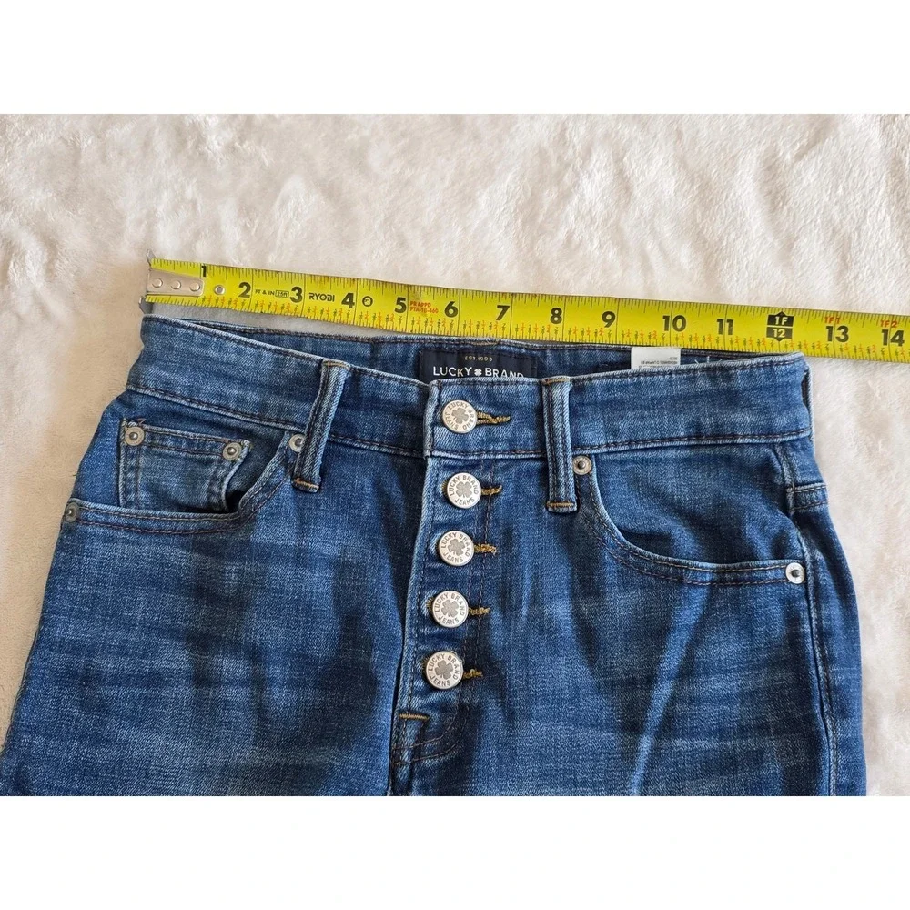 Lucky Brand Bridgette Skinny Jeans Medium Wash Button Fly Women's‎ Size  0